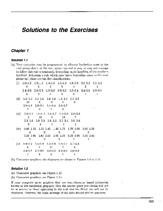 Solutions to the Exercises