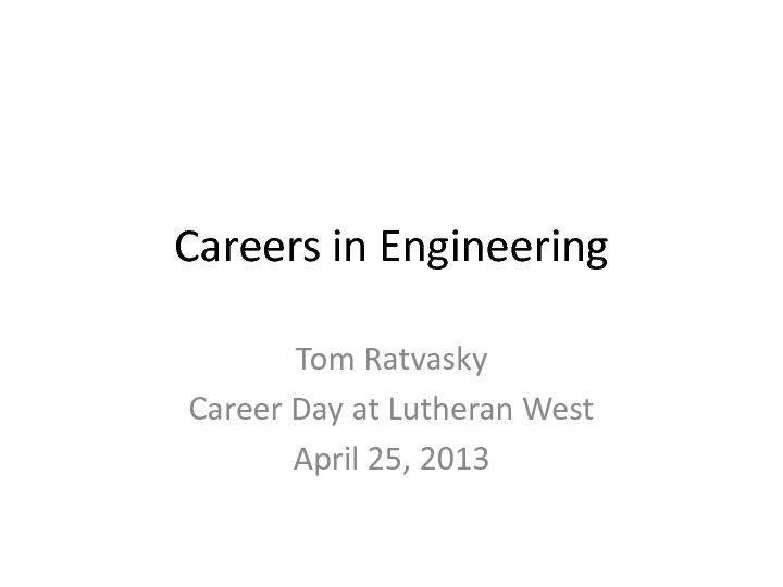 [PDF] Careers in Engineering - NASA Technical Reports Server