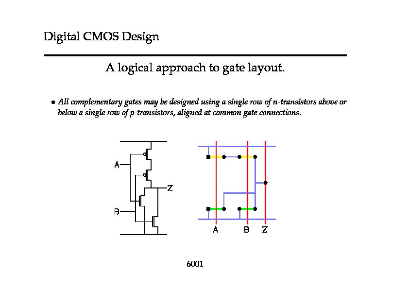 [PDF] Digital CMOS Design A logical approach to gate layout