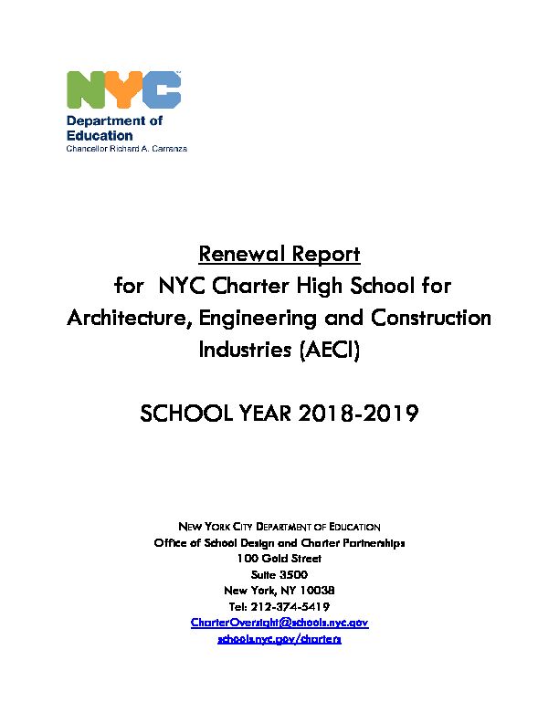 [PDF] Renewal Report for NYC Charter High School for Architecture