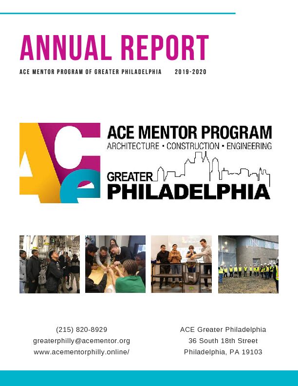 [PDF] ANNUAL REPORT - ACE Mentor Program of Greater Philadelphia