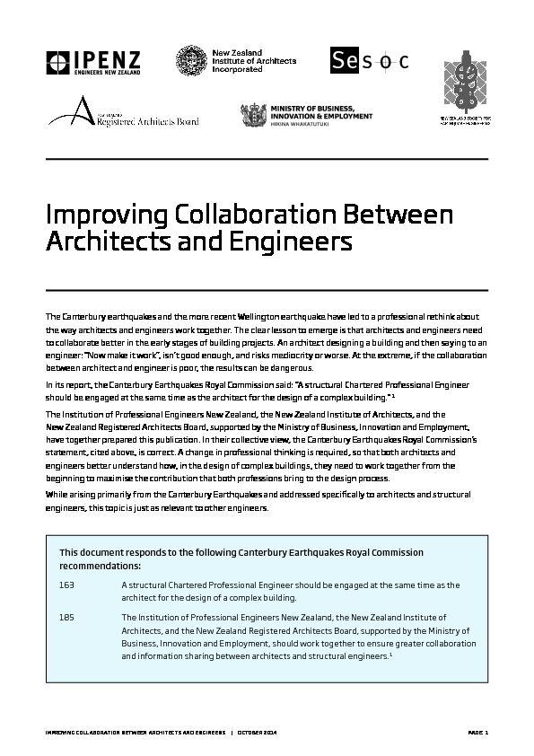 [PDF] Improving Collaboration Between Architects and Engineers
