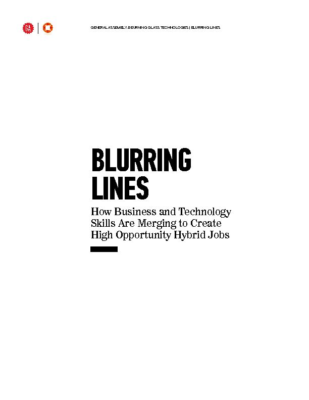 [PDF] BLURRING LINES - Burning Glass Technologies