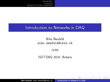 [PDF] Introduction to Networks in DAQ - CERN