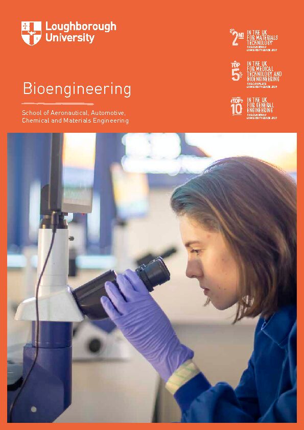 [PDF] Bioengineering - Loughborough University