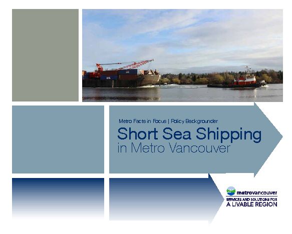 [PDF] Short Sea Shipping in Metro Vancouver