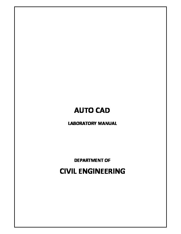 AUTO CAD CIVIL ENGINEERING