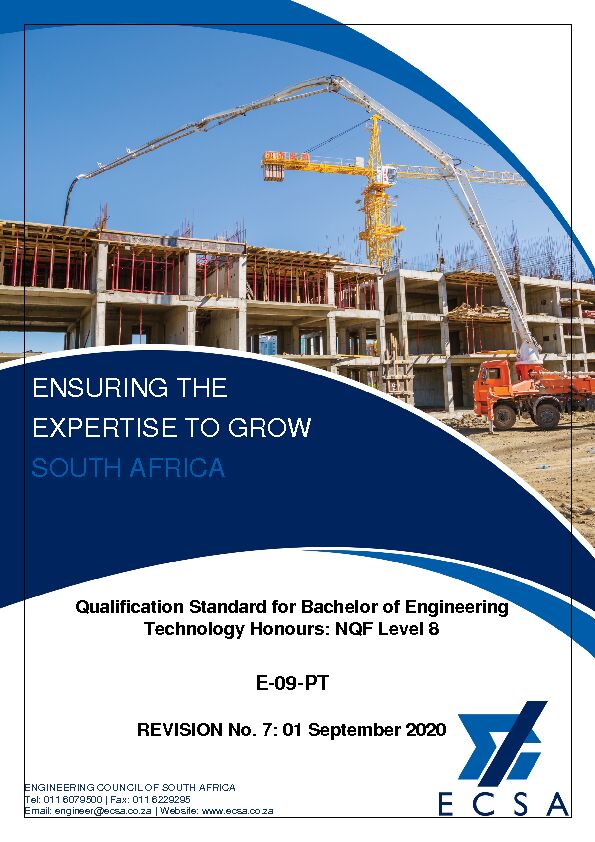 [PDF] ENSURING THE EXPERTISE TO GROW SOUTH AFRICA - ECSA