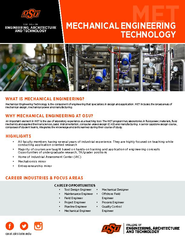 [PDF] MECHANICAL ENGINEERING TECHNOLOGY
