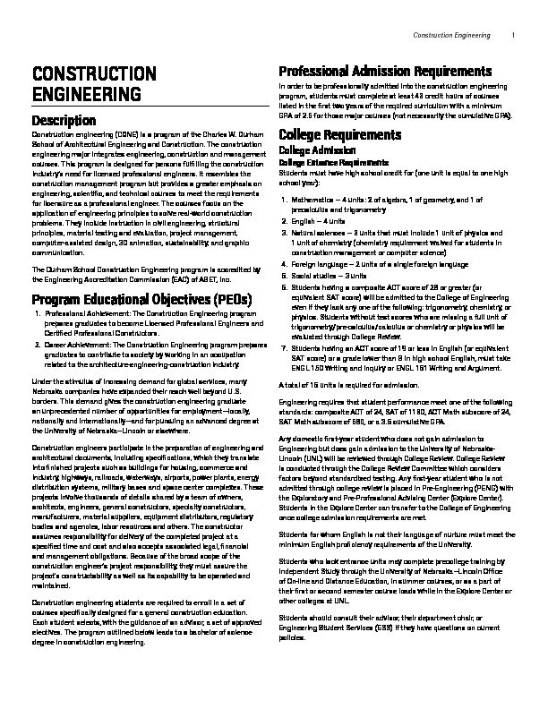 [PDF] Construction Engineering - University of Nebraska-Lincoln