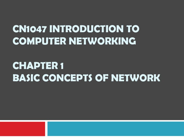 [PDF] BASIC CONCEPTS OF NETWORK