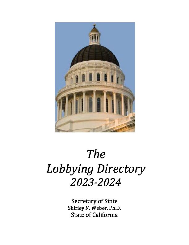 [PDF] The Lobbying Directory - CAgov