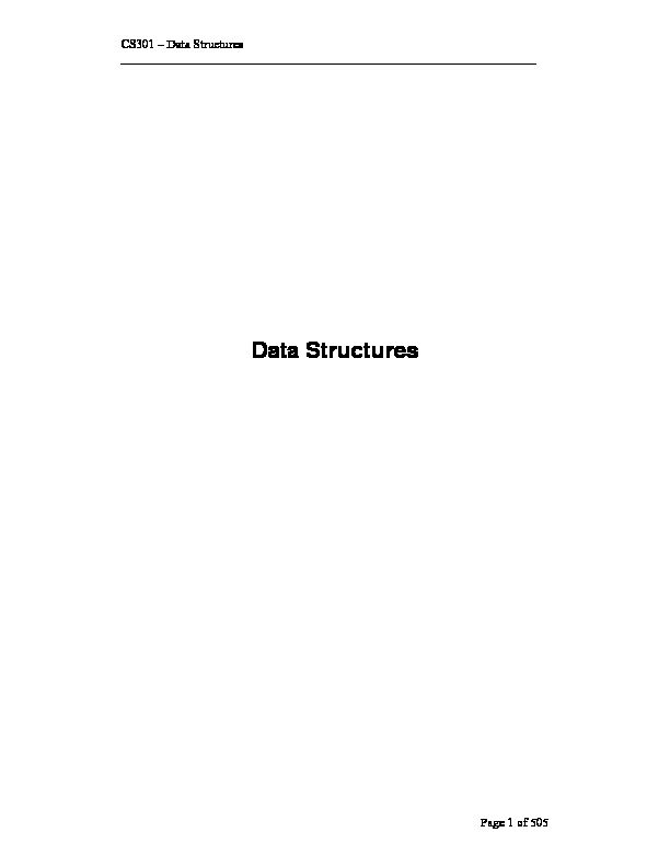 [PDF] CS301 – Data Structures - Learning Management System