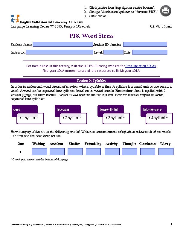 [PDF] P18 Word Stress - Mt SAC