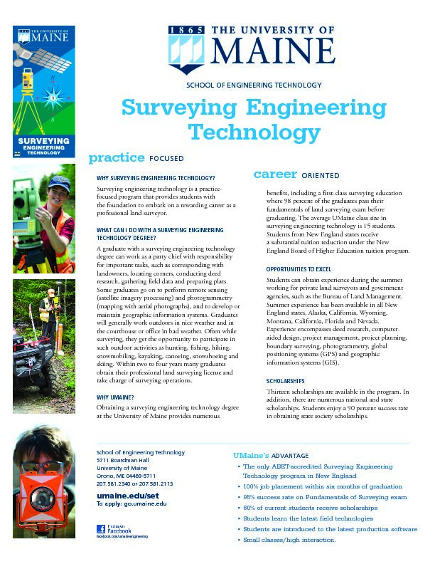 Surveying Engineering Technology - The University of Maine