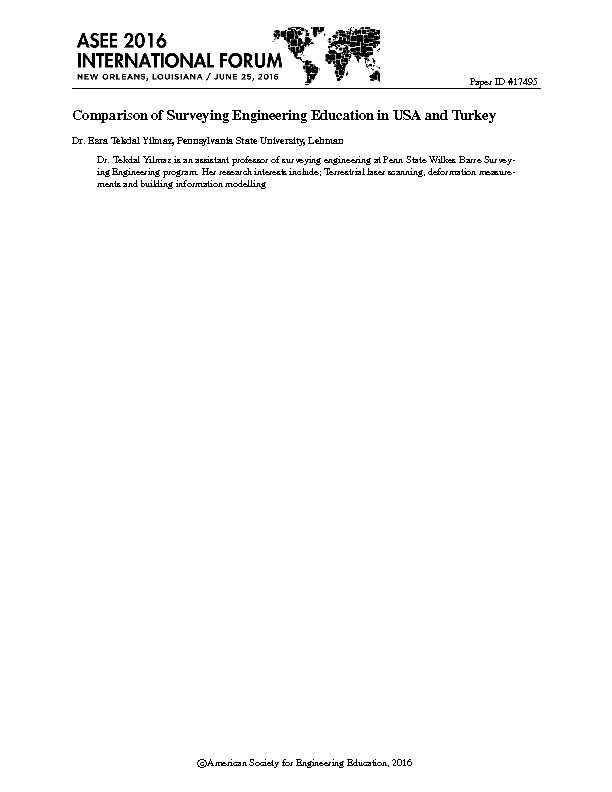[PDF] Comparison of Surveying Engineering Education  - Asee peer logo