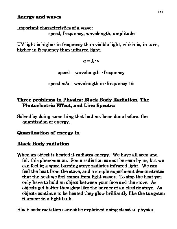 [PDF] speed, frequency, wavelength, amplitude UV light is higher in