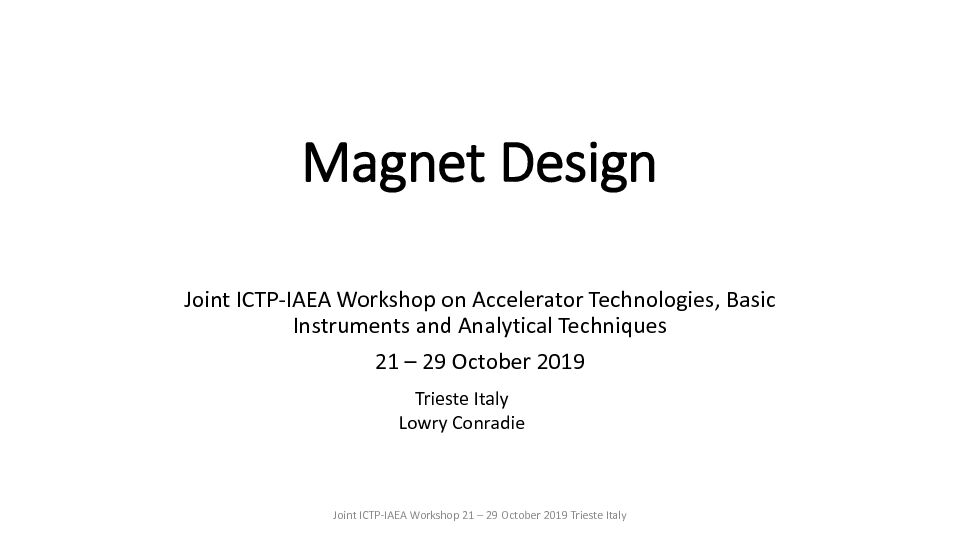 [PDF] Magnet Design - ICTP