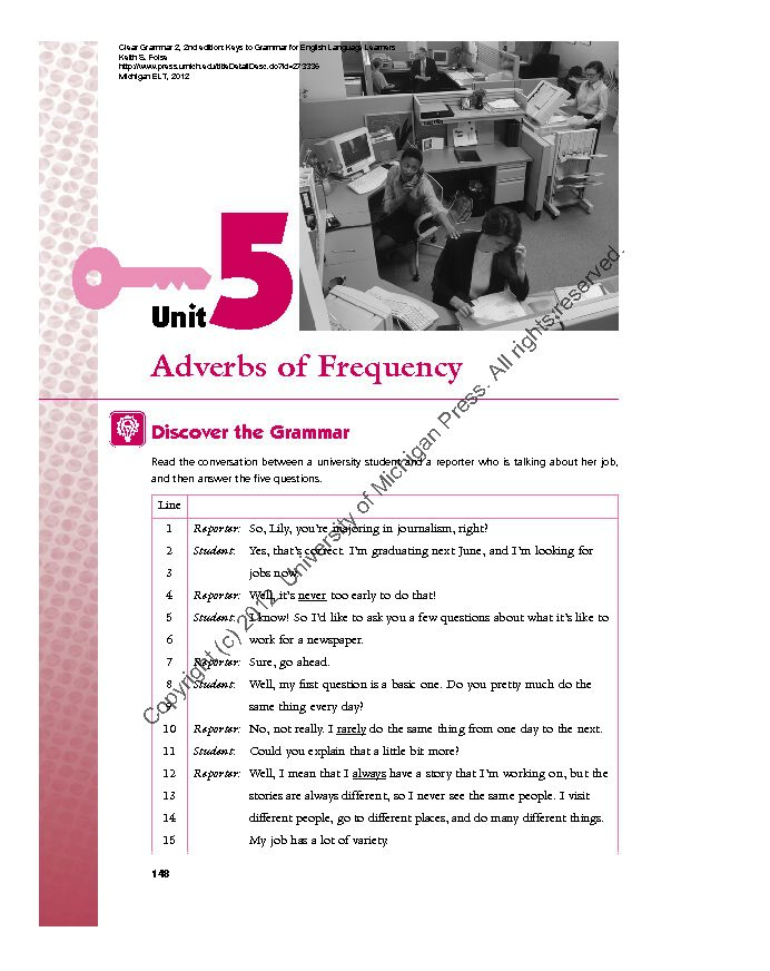 [PDF] Unit5 Adverbs of Frequency - The University of Michigan Press