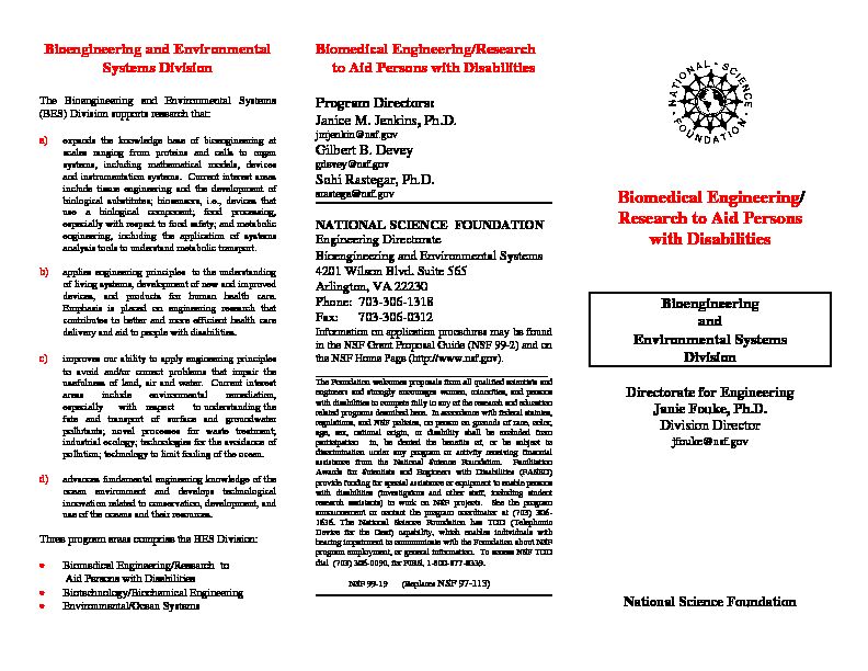 [PDF] Biomedical Engineering/ Research to Aid Persons with Disabilities