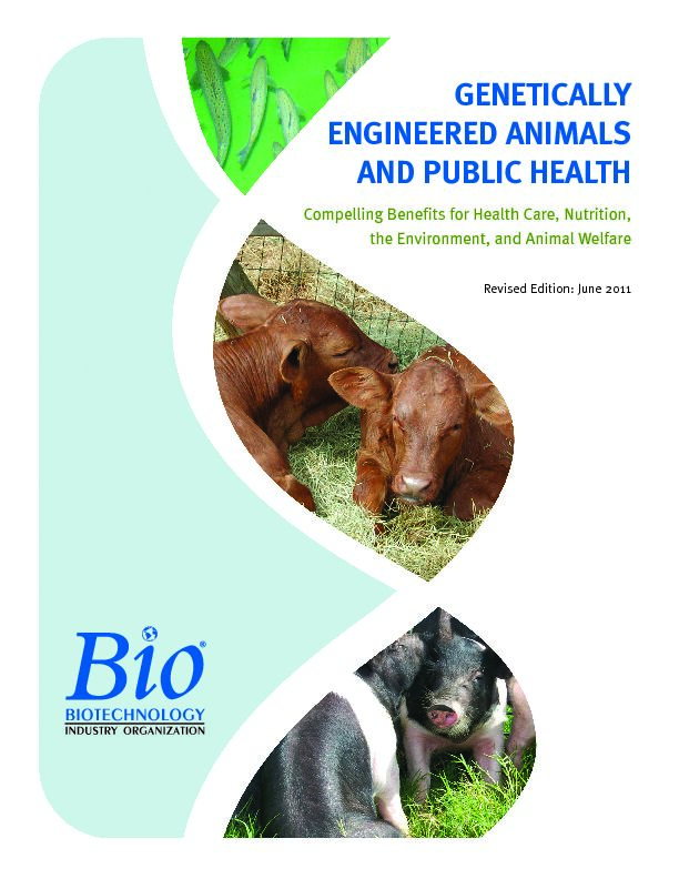 [PDF] GENETICALLY ENGINEERED ANIMALS AND PUBLIC HEALTH