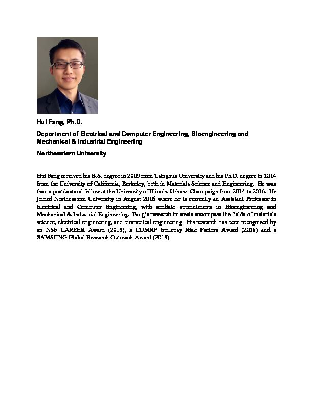 [PDF] Hui Fang, PhD