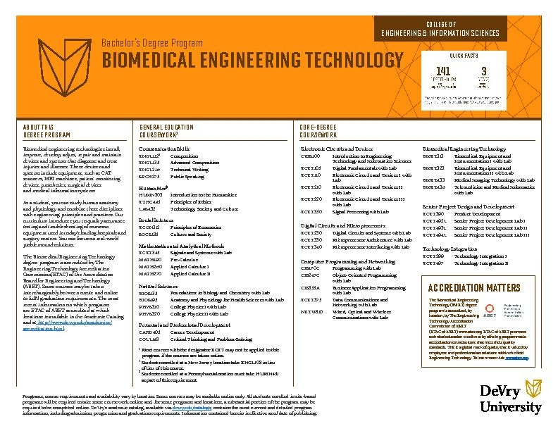[PDF] Bachelors Degree Program Biomedical Engineering Technology