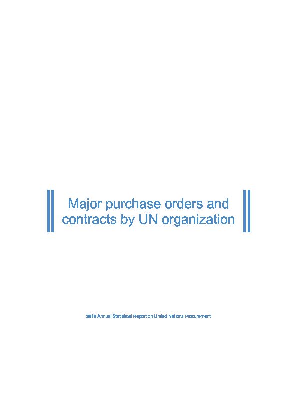 [PDF] Major purchase orders and contracts by UN organization - UNGM