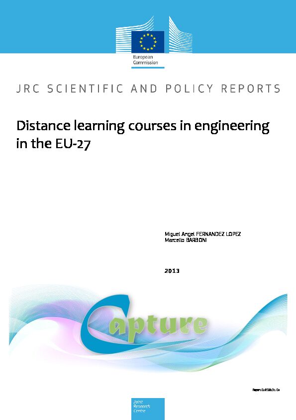 Distance learning courses in engineering in the EU-27