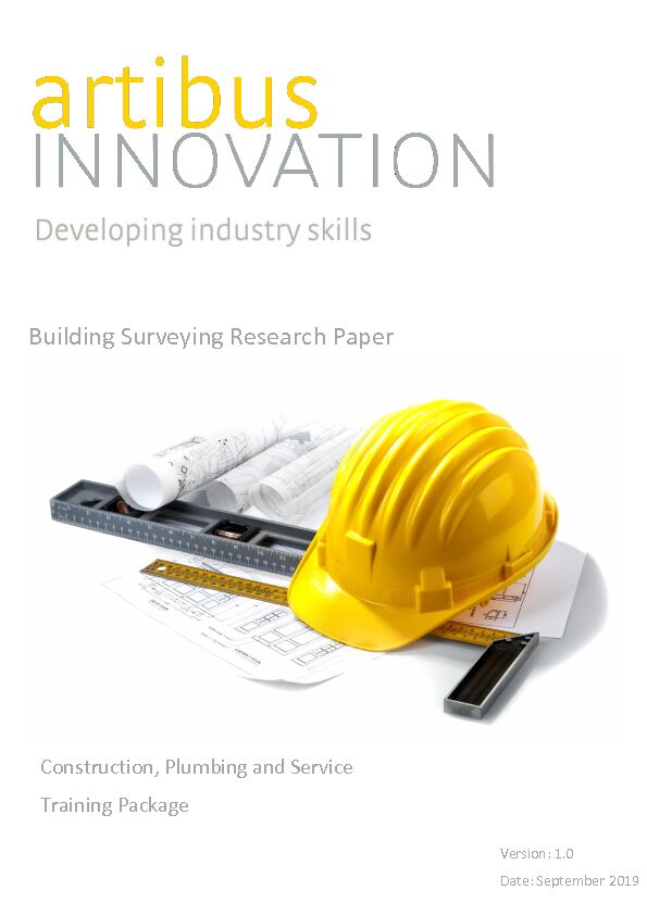 Building Surveying Research Paper  Artibus Innovation