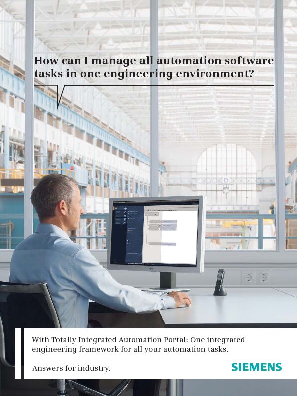[PDF] How can I manage all automation software tasks in one engineering