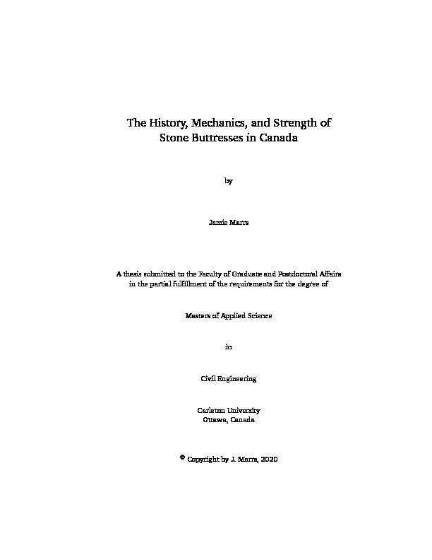 [PDF] The History, Mechanics, and Strength of Stone Buttresses in Canada