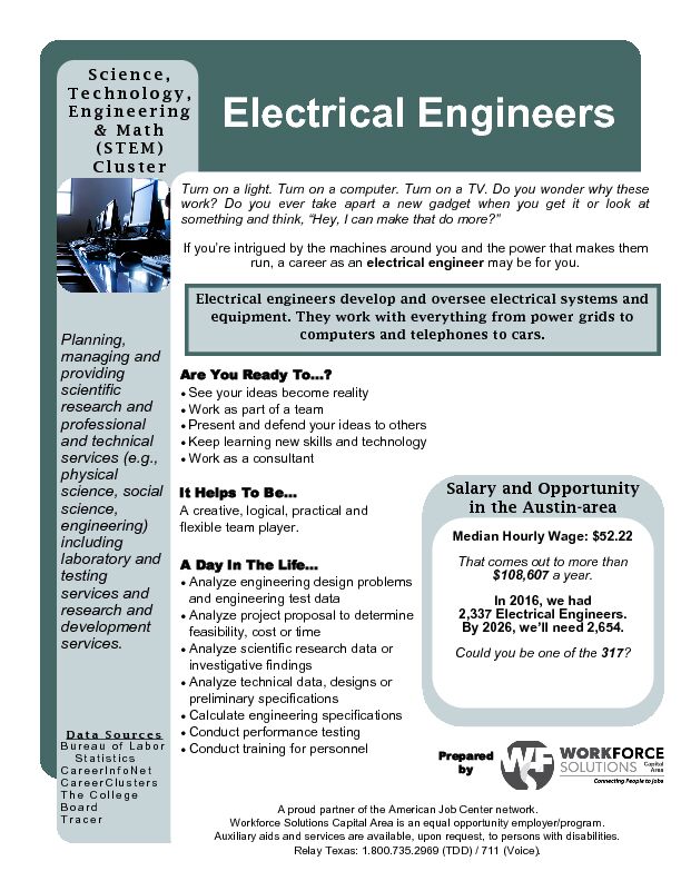 [PDF] Electrical Engineers - Workforce Solutions Capital Area