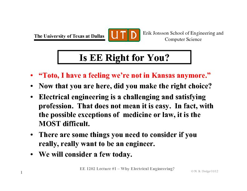 [PDF] Is EE Right for You? - The University of Texas at Dallas