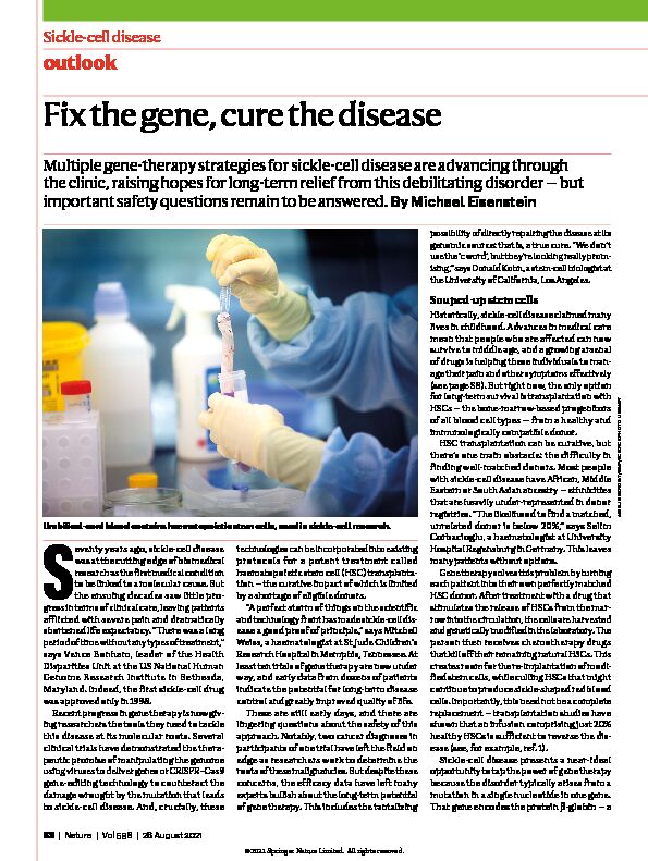 [PDF] Fix the gene, cure the disease - Nature
