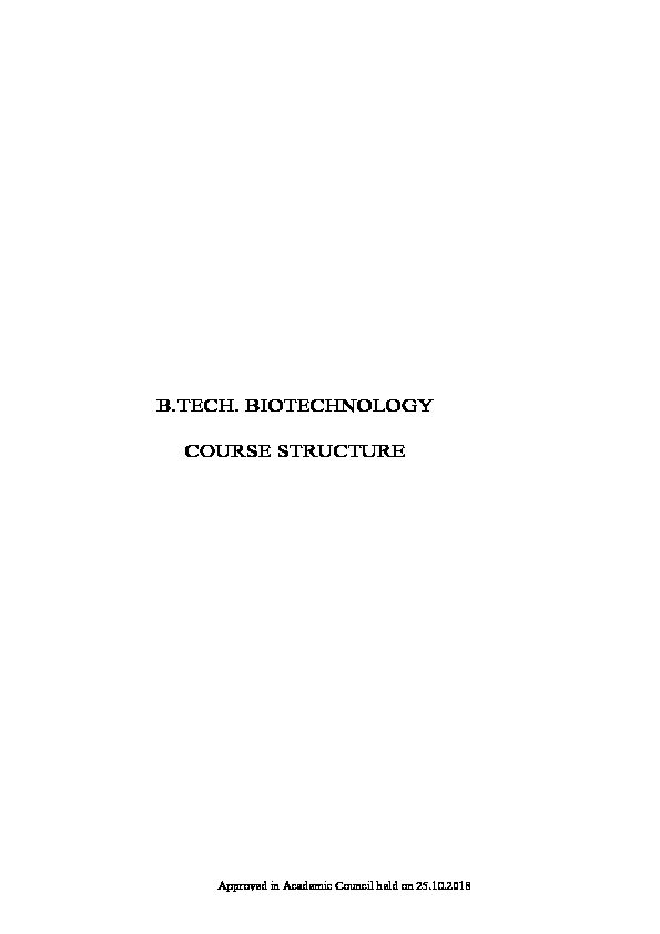 [PDF] BTECH BIOTECHNOLOGY COURSE STRUCTURE - JUIT