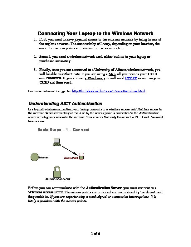 [PDF] Connecting your laptop to the wireless network - University of Alberta