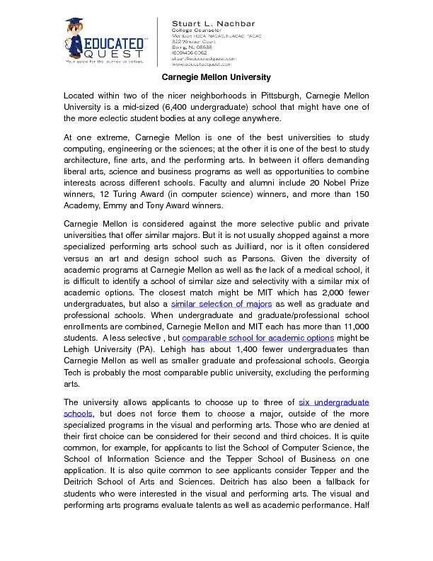 [PDF] Carnegie Mellon University - Educated Quest