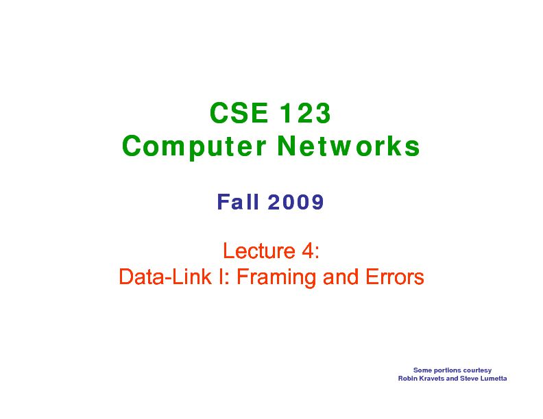 [PDF] CSE 123 Computer Networks