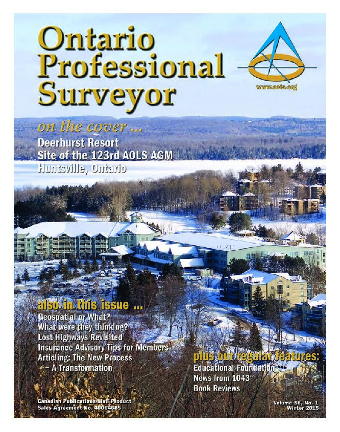 [PDF] OPS Winter 2015 - The Association of Ontario Land Surveyors