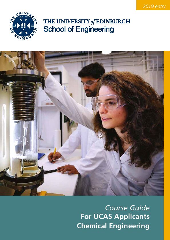 [PDF] Course Guide For UCAS Applicants Chemical Engineering