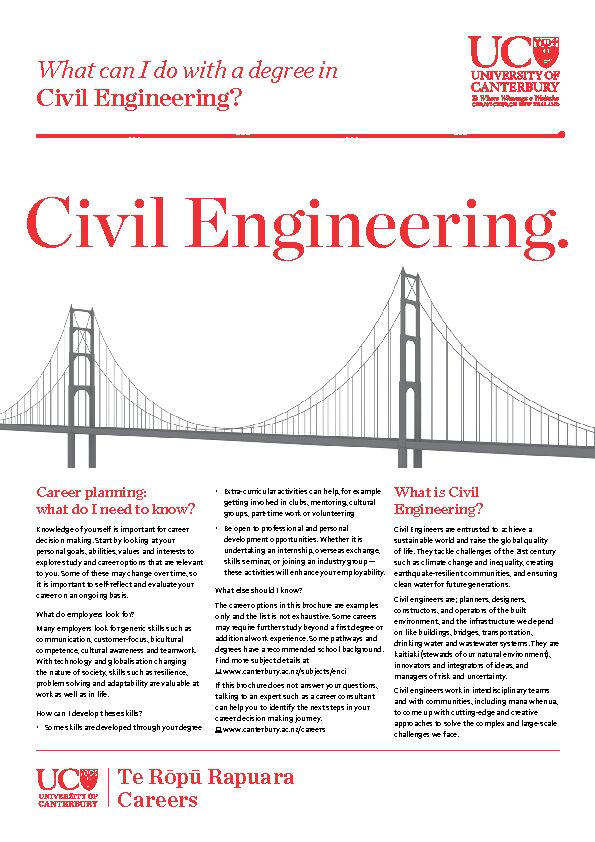 What can I do with a degree in Civil Engineering?  Careers