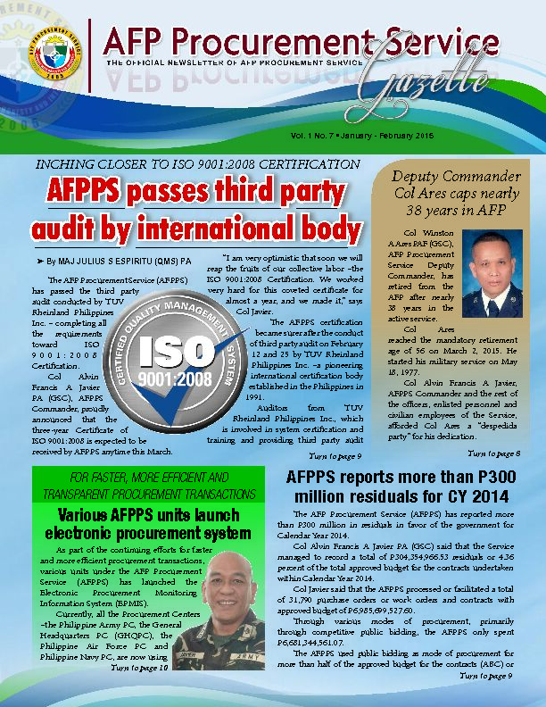 [PDF] AFPPS passes third party audit by international body