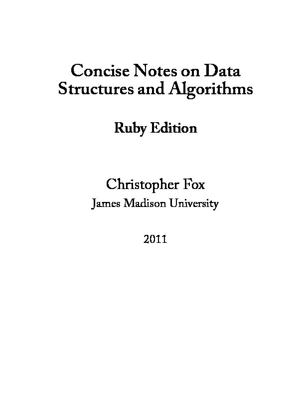[PDF] Concise Notes on Data Structures and Algorithms