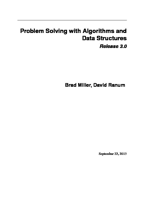 [PDF] Problem Solving with Algorithms and Data Structures