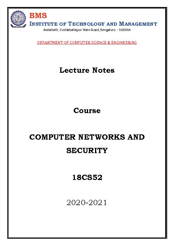 [PDF] Module – 1: Network Seccurity Department of CSE - BMS Institute of