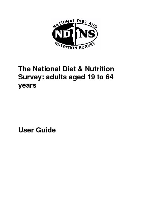 [PDF] The National Diet & Nutrition Survey: adults aged 19 to 64 years