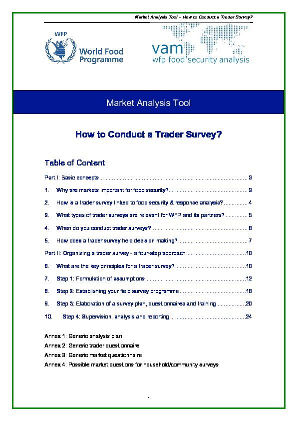 [PDF] Market Analysis Tool How to Conduct a Trader Survey?