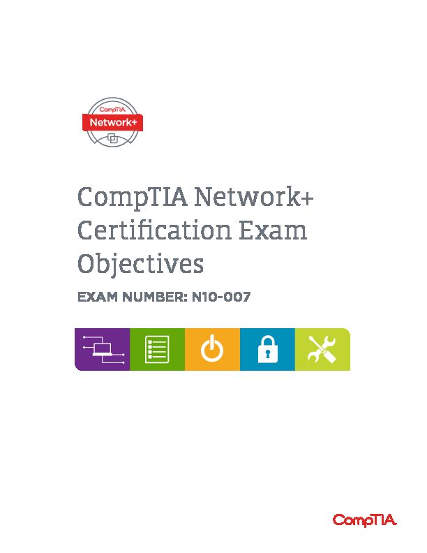 [PDF] CompTIA Network  Certification Exam Objectives