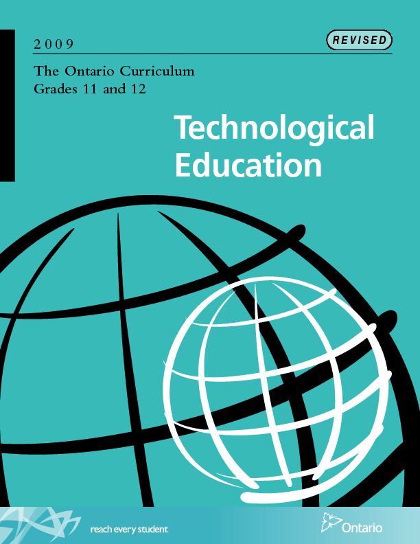 [PDF] The Ontario Curriculum, Grades 11 and 12: Technological